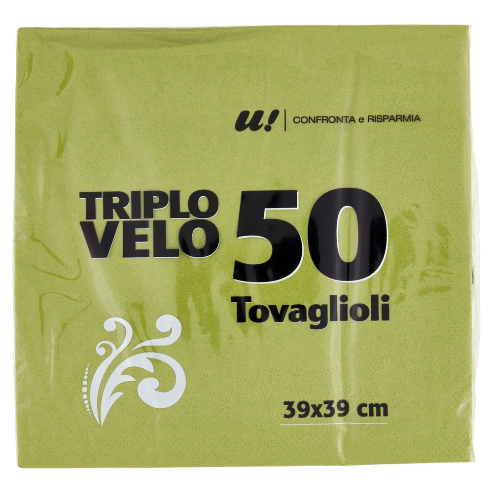 50 Tovaglioli 3 Veli Blu U! Confronta e Risparmia